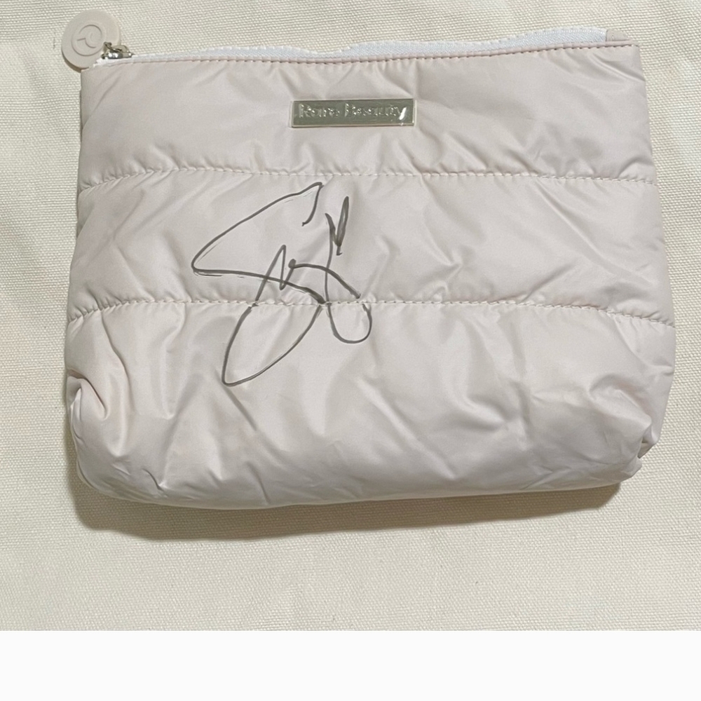 Rare Beauty Puffy makeup bag (autographed by Selena!)